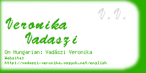 veronika vadaszi business card